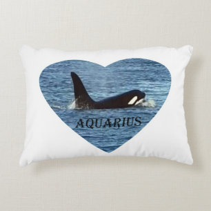 Customisable Aquarius West Coast Orca Killer Whale Decorative Cushion
