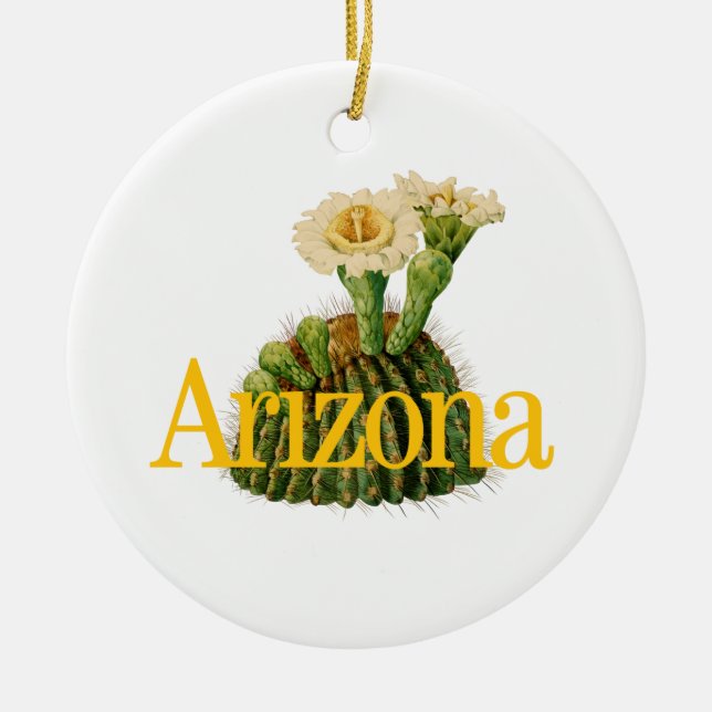 Customisable Arizona Ornament with Saguaro Cactus (Front)