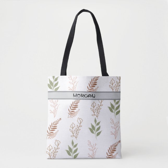 Customisable Arrow Pattern Tote Bag with Name (Front)