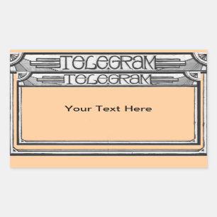 Customisable Art Deco Steampunk Telegram Sticker