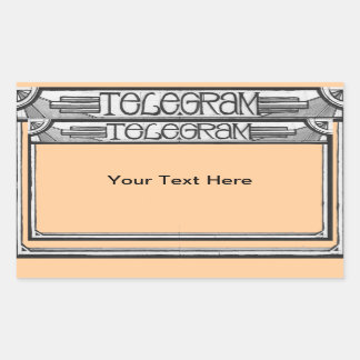 Customisable Art Deco Steampunk Telegram Sticker
