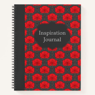 Customisable Art Nouveau Floral Notebook