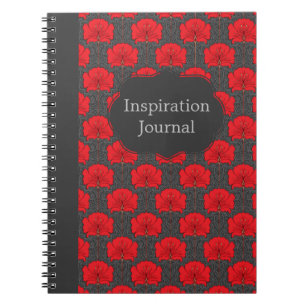 Customisable Art Nouveau Floral Notebook