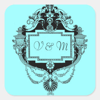 Customisable art nouveau frame sticker