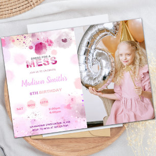Customisable Art Party Invitations for Kids