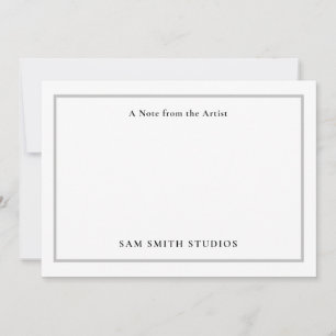 Customisable Artist Thank You Card