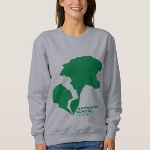 Customisable Arts High School Green Silhouettes Sweatshirt