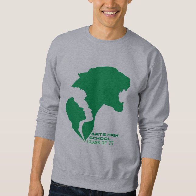 Customisable Arts High School Green Silhouettes Sweatshirt (Front)