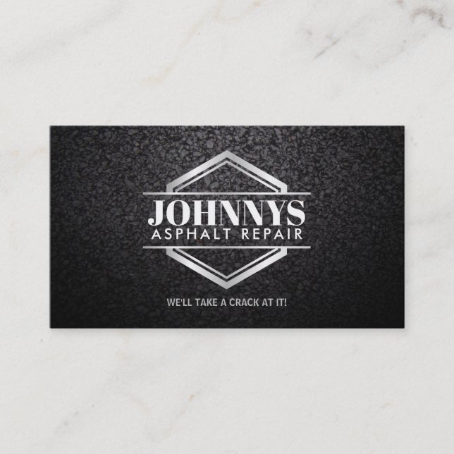 Customisable Asphalt Repair Business Cards (Front)