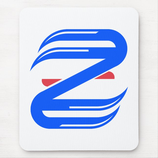 Customisable Athletic Letter Z Team Mouse Pad (Front)