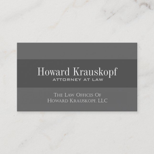 Customisable Attorney Business Cards (Front)
