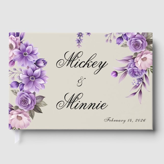 Customisable Attractive Guest Book with Text & Pho (Front)