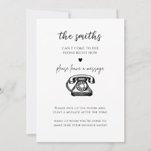 Customisable Audio Guestbook Wedding Party Sign Invitation