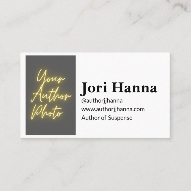 Customisable Author Four Book Business Card (Front)