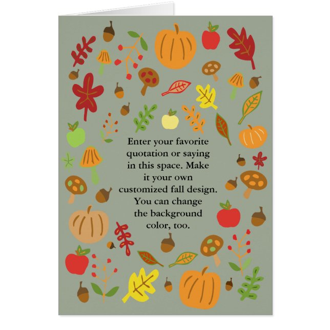 Customisable Autumn Design (Front)