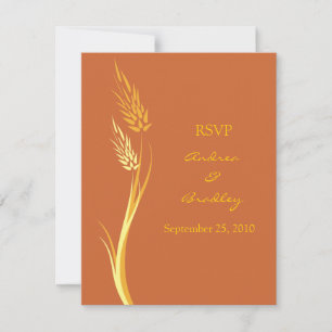 Customisable Autumn Wedding Response Card