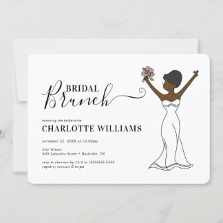 Customisable Avatar Bridal Brunch | Short Hair Invitation