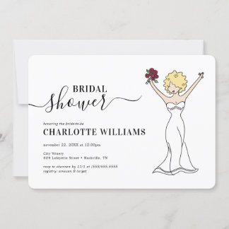 Customisable Avatar Bridal Shower | Curly Hair Invitation