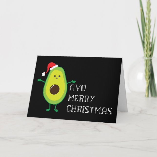 Customisable Avo Merry Christmas Card (Front)