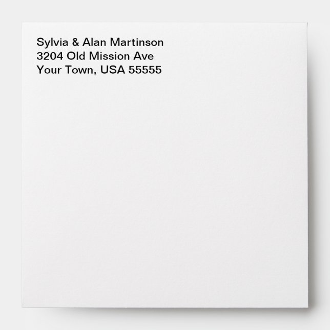 Customisable B&W Damask Elegant Matching Envelopes (Front)