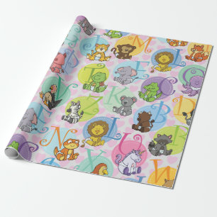 Customisable Baby Animal Wrapping Paper