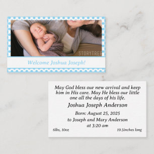 Customisable Baby Boy Birth Announcement