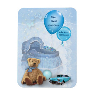 Customisable Baby Boy Magnet