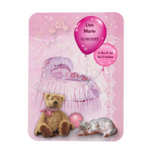 Customisable Baby Girl Magnet