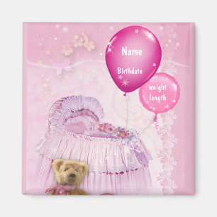 Customisable Baby Girl Magnet