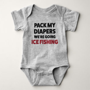 Customisable Baby Ice Fishing Bodysuit T Shirt