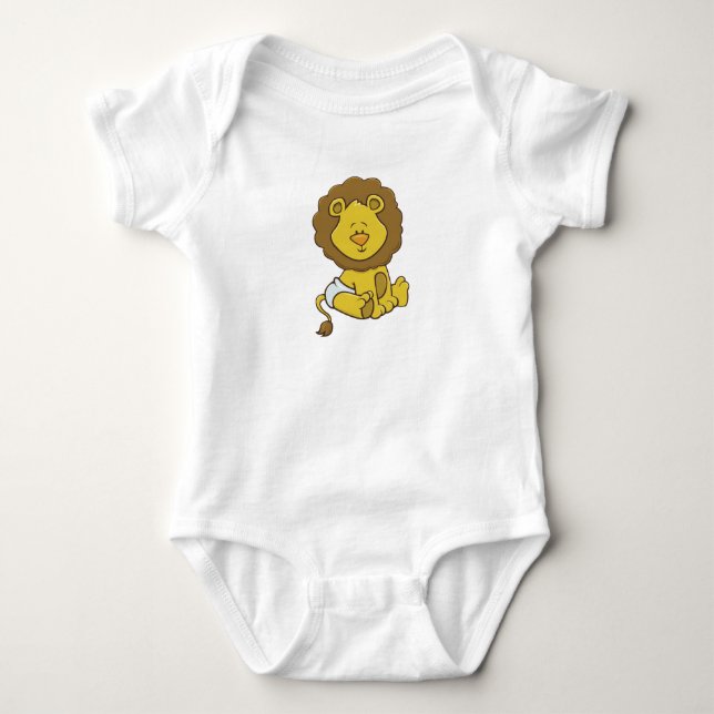 Customisable Baby Lion Bodysuit (Front)