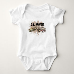 Customisable Baby Monster Truck Birthday Party Bodysuit