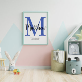 Customisable Baby Name Meaning Room Poster