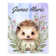 Customisable Baby Nursery Stretched Canvas Print