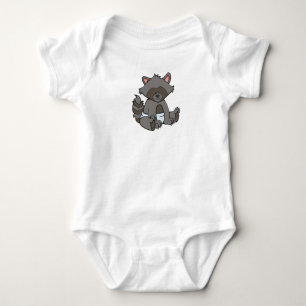 Customisable Baby Racoon Bodysuit