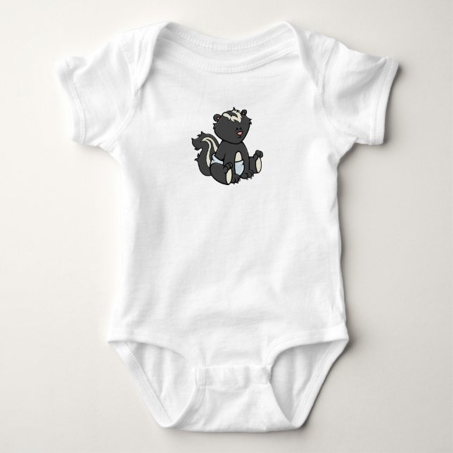 Customisable Baby Skunk Bodysuit (Front)
