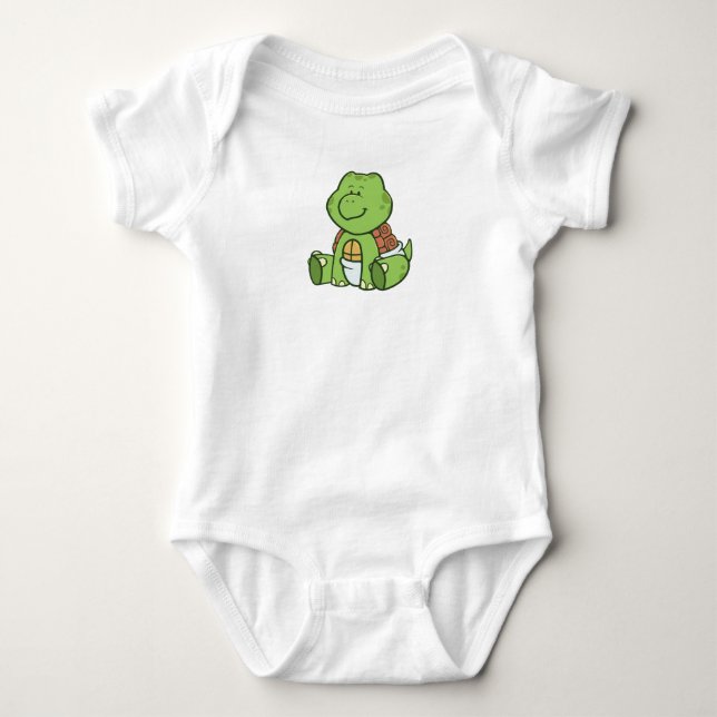 Customisable Baby Turtle Bodysuit (Front)