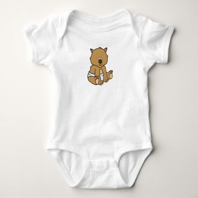 Customisable Baby Wombat Bodysuit (Front)