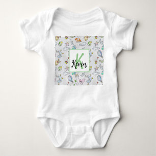 Customisable Baby's Monogrammed Bodysuit