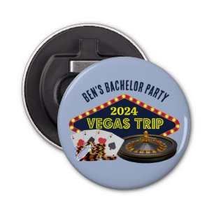 Customisable Bachelor Party Las Vegas Trip Casino Bottle Opener