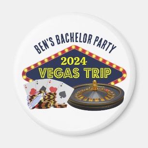 Customisable Bachelor Party Las Vegas Trip Casino Magnet