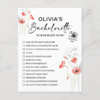 Customisable Bachelorette Scavenger Painted Flower