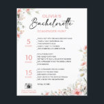 Customisable Bachelorette Scavenger Wildflowers<br><div class="desc">Beautiful customisable Bachelorette Scavenger Hunt Game! You can personalise it with your games,  the points,  and the bride's name.</div>