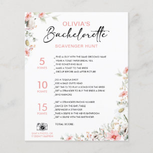 Customisable Bachelorette Scavenger Wildflowers