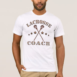 Customisable Back Print Lacrosse Coach Tee Shirsey