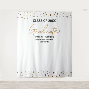 Customisable backdrop graduation party tapestry