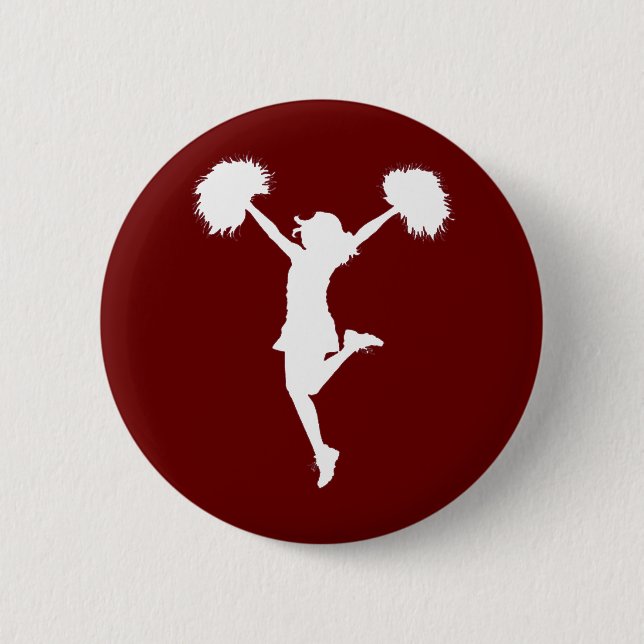 Customisable Background Cheerleader Cheerleading 6 Cm Round Badge (Front)
