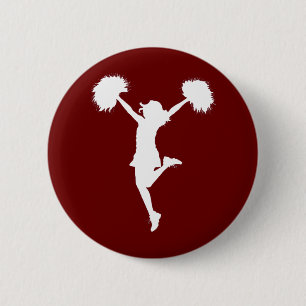 Customisable Background Cheerleader Cheerleading 6 Cm Round Badge