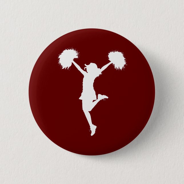 Customisable Background Cheerleader Cheerleading 6 Cm Round Badge (Front)
