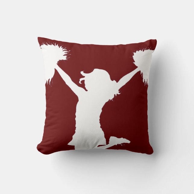 Customisable Background Cheerleader Cheerleading Cushion (Front)